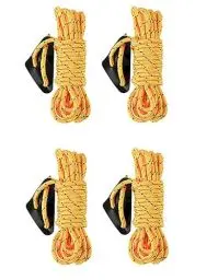 Produktbild: Zeltschnur, Abspannseile, Abspannseile Camping Breit, Abspannleine Zeltschnur Mit Spanner Einsteller, Abspannseile Camping Sturm, 4 pcs 4m Reflektierend Abspannseile Seil Mit Seilspanner