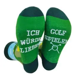 Produktbild: Zemolo Lustige Socken Geschenk für Männer, ICH WÜRDE LIEBER GOLF SPIELEN Socken Witzige Socken Lustig Socken Weihnachten Ideen Geschenke Vatertag Männertag für Herren 43-46