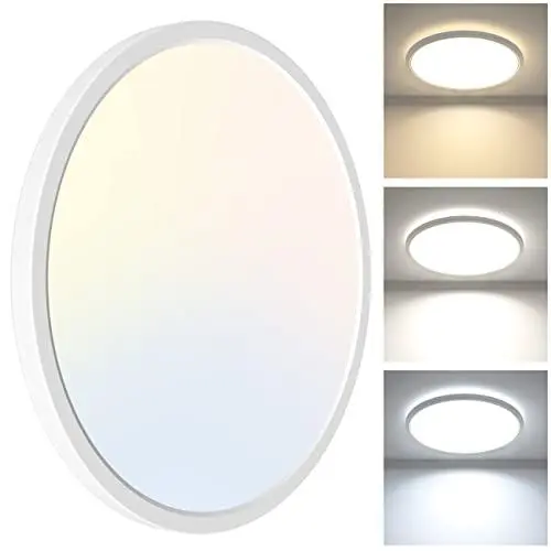 Produktbild: zemty 24W 2100LM LED Deckenleuchte Flach, 3000K/4500K/6000K Deckenlampe Rund Ø22cm Ultra Dünn Modern LED Lampen Deckenlampen, Deckenleuchten Badezimmer Lampe Decke für Küche Flur Deckenbeleuchtung