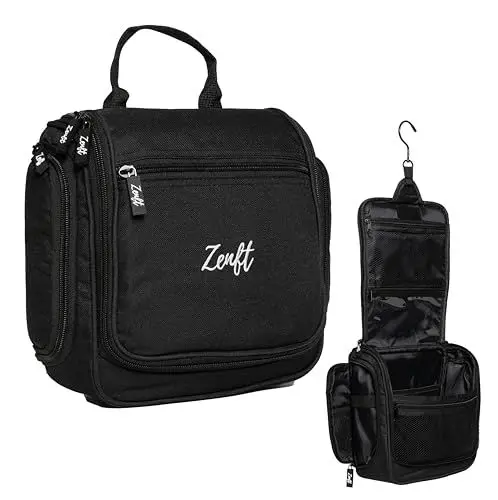 Produktbild: Zenft Kulturbeutel - Kulturtasche groß zum Aufhängen für Herren & Damen - Vielseitige Kosmetiktasche für Koffer & Handgepäck - Ideal als Waschtasche und Kosmetik Organizer für Deine Reise (Medium)