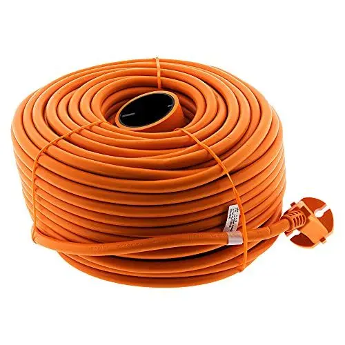 Produktbild: Zenitech Verlängerungskabel, 16 A, HO5VV-F, 2 x 1,5 mm², Orange, 50 m.