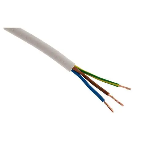 Produktbild: Zenitech - Stromkabel H05VV-F 3G1,5 mm² – Flexibles Kabel für den Hausgebrauch, für den Innenbereich – Ideal zum Anschließen von Haushaltsgeräten – CE-Konform – Weiß - 10m