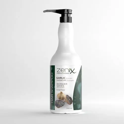 Produktbild: Zenix Garlic Hair Care Shampoo 1000ml | Haar-Shampoo mit Knoblauch Extract | Intensiv reparierende Haarkur | Salzfreies Haarpflege Frauen & Männer strapaziertes-Haar | Sarimsak Sampuan