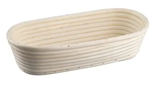 Produktbild: Zenker Gärkorb länglich 30 cm – Gärkörbchen aus natürlichem Rattan für selbstgemachtes Brot – Versorgt Teig mit Sauerstoff für lockere und luftige Brote, Natur