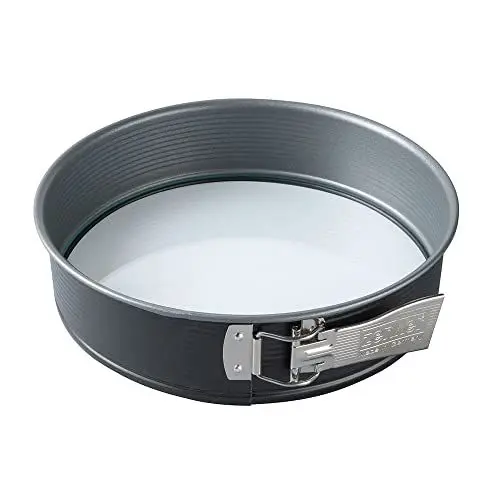 Produktbild: Zenker Springform Ø 26 cm BLACK METALLIC, Backform mit Antihaftbeschichtung, runde Kuchenform mit Flachboden (Farbe: Schwarz), Menge: 1 Stück, Anthrazit