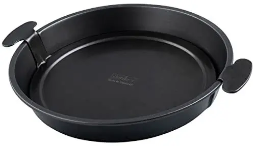 Produktbild: Zenker Tarteform mit Hebeboden – 28 cm Durchmesser – Kuchenform rund mit Antihaftbeschichtung – Backform mit herausnehmbaren Boden für Tarte, Quiche und Co., Schwarz, 3862