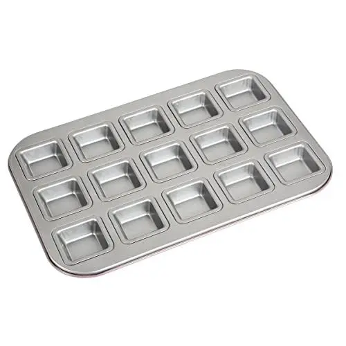 Produktbild: Zenker creative studio Snack-Backblech, Backform für Blätterteig, Backblech mit Antihaftbeschichtung für 15 Snacks, kreatives Backen (Farbe: rosa, silber), Menge: 1 Stück