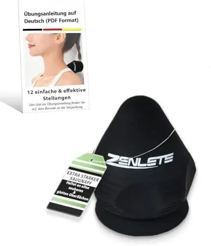 Produktbild: zenlete Triggerpunkt Drücker mit Saugnapf für Massage, Faszien, Schmerzen - Selbstmassage Akupressur an Boden und Wand + Übungsanleitung