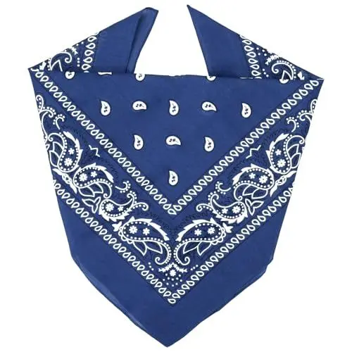 Produktbild: ZENO Königsblau Bandana – 100% Baumwolle & Natürliche Fasern – Königsblau Halstuch Ohne Polyester – Hochwertig, Weich, Langlebig & Waschmaschinenfest – Bandana Herren & Damen – Unisex & Kinder
