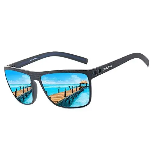 Produktbild: ZENOTTIC Polarisierte Sonnenbrille Herren Leichte TR90 Rahmen UV400 Schutz Quadrat Sonnenbrillen