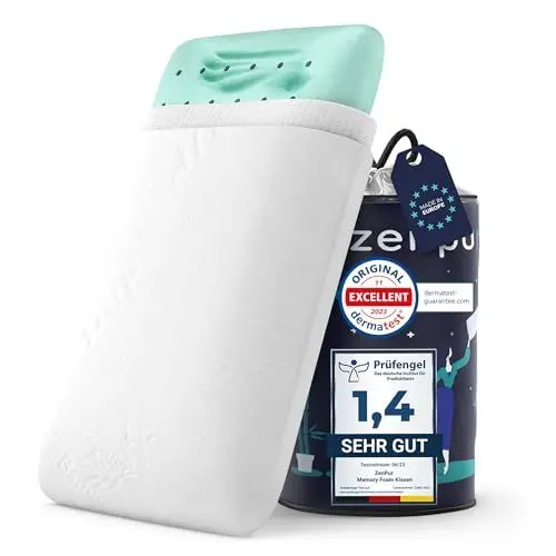 Produktbild: ZenPur Orthopädisches Nackenkissen 40x60-13cm Memory Foam Kopfkissen - Ergonomisches Schlafkissen für Nacken und Schulter, Oeko-TEX Zertifiziert