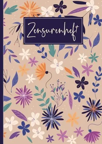 Produktbild: Zensurenheft: Zensurenbuch für Lehrer bis zu 25 Klassen , Stundenplan, Jahresübersicht | Schulnotenheft im DIN A4 Format.