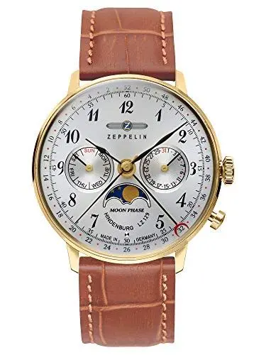 Produktbild: Zeppelin Unisex Chronograph Quarz Uhr mit Leder Armband 7039-1