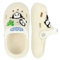 Produktbild: ZEPYFXIT Unisex Kinder Clogs Badelatschen Badesandalen Badeschuhe Gartenschuhe Pantoletten Mädchen Jungen Badeschlappen rutschfeste Atmungsaktive Strand Sandalen Beige
