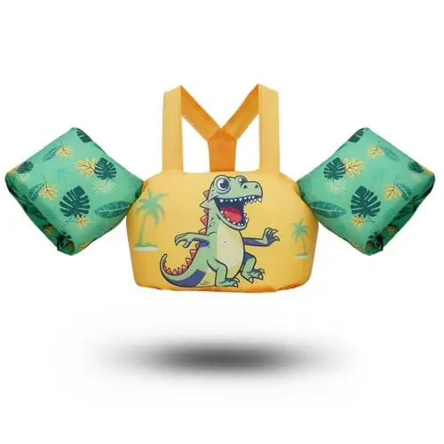 Produktbild: Zeraty Kinder Schwimmflügel für Kleinkinder Floaties Kinder Schwimmen Arm Band mit Schulter Harness Arm Wings, Schwimmen Aids Jacke für 20-50 lbs/2-6 Jahre alt Jungen/Mädchen