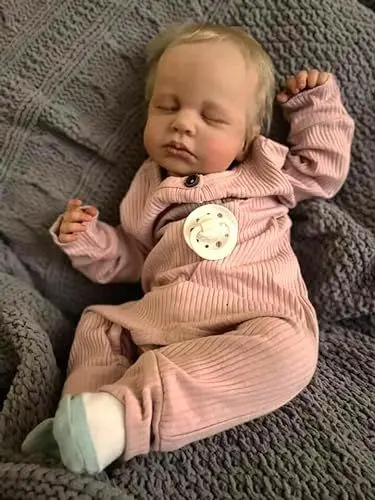 Produktbild: Zero pam Reborn Baby Mädchen 50 cm Lebensechte Puppen Mit Haaren Babypuppe Weichkörper Silikon Baby Puppe Wie Echtes Baby
