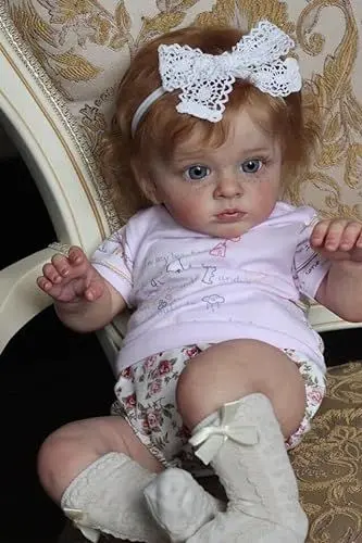 Produktbild: Zero pam Reborn Puppe Lebensecht 58 cm Silikon Baby Mädchen Babypuppe Wie Echtes Baby Puppen Mit Haaren Echt Aussehende Babypuppen