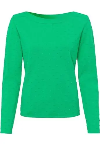 Produktbild: zero Damen Pullover mit Punktstickerei Bright Green,40