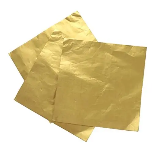 Produktbild: Zerodeko 100 Stück Geschenkpapier Aus Aluminiumfolie Mit Schokoladenmuster Für Süßigkeiten Backparty-zubehör Geburtstags- Und Hochzeitsdekorationen