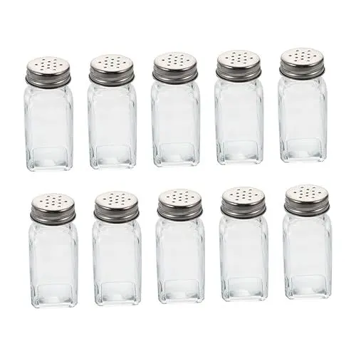 Produktbild: Zerodeko 10St klare Glasflasche Gläser Flaschen Pfeffer Gewürztopf Gewürze Gewürzflaschen für die Küche Salzgewürzflaschen Grill Gewürzglas Pfefferstreuer Container Rolle