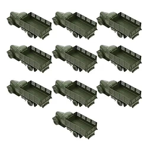Produktbild: Zerodeko 10 STK -LKW-Modell Mini-Battle-car-Spielzeug Transportwagen Militärfahrzeug Aus Druckguss Konvoi-LKW -LKW-Spielzeug Spielzeugpanzer Sandkasten Puzzle Pp Dongfeng