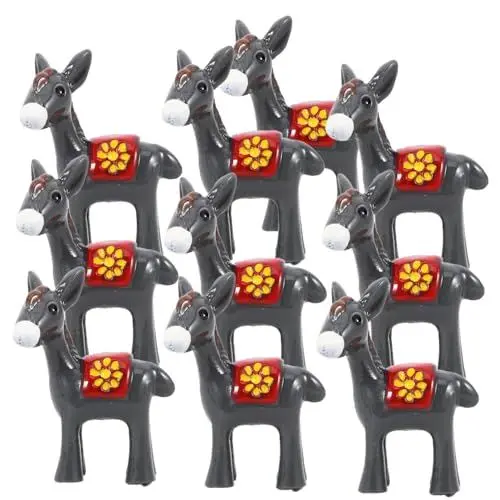 Produktbild: Zerodeko 10 Stück Harz Desktop Ornament Garten Esel Kleine Esel Dekor Esel Miniaturfiguren