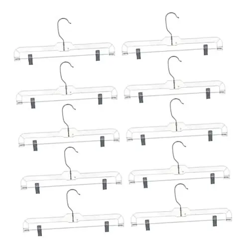Produktbild: Zerodeko Hosenbügel Mit Clips Rockbügel Platzsparend S-Haken Drehbar Für Abendgarderobe