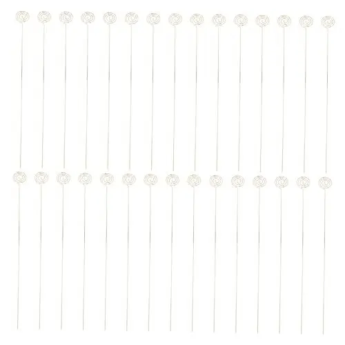 Produktbild: Zerodeko 120 Stk Geschäftskartenhalter Tisch Platzhalter Blumenkartenhalter-Stick Kabelclip Memo-Drahtclip floraler Platzkartenhalter Strauß Klipp Tisch Nummer Drahtklemme Stahldraht