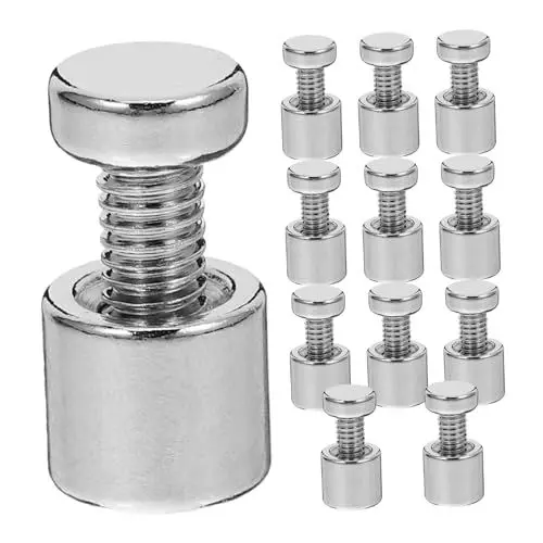 Produktbild: Zerodeko Schrauben 12 Sätze Zubehör Für Bilderrahmenschrauben Abstandswandhalterungen Abstandsschrauben Wand Abstandsbefestigungen Kleine Abstandsschrauben Abstandsschraube Aus Metall Silver