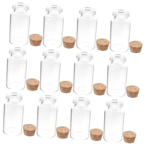 Produktbild: Zerodeko Mini-glasflaschen Mit Korken 12er-pack Für Bastelprojekte Hochzeitsgeschenke Und Küchenorganisation