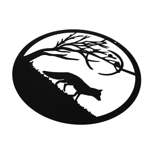 Produktbild: Zerodeko 1Stk Anhänger tiermotive animal figures wohnzimmerdeko metalldekoration swor Außendekorationen Zaundekorationen eiserne Wandverzierung Wandleuchte für zu Hause Schmiedeeisen Black