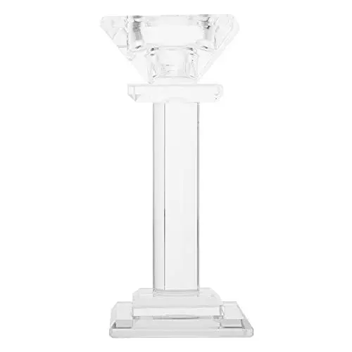 Produktbild: Zerodeko 1Stk Kerzenhalter aus Kristall dekorativer Kerzenständer Stumpenkerzenhalter Hochzeitsdekorationen Kegelkerzenhalter Hoteldekor dekorativer Kerzenhalter konisch Leuchter Glassäule