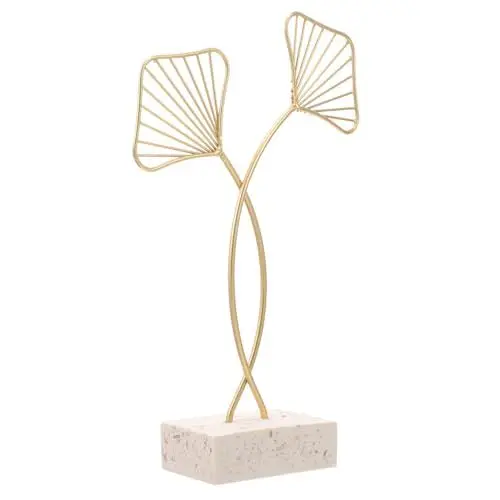 Produktbild: Zerodeko 1 Stück Ginkgoblatt-Design Eisenkunst Wohnkultur Ornament Ginkgoblatt Handwerk Metallskulptur Wohnaccessoires