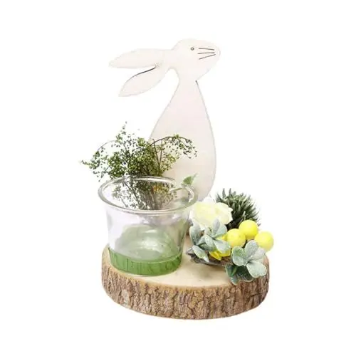 Produktbild: Zerodeko 1Stk Osterkerzenhalter Kerzenständer hochzeitsdeko Wandkerzenbecher Hochzeit Zeichen Wohnkultur Ornament Kerzenhalter aus Holz Kerzenhalter im natürlichen Stil