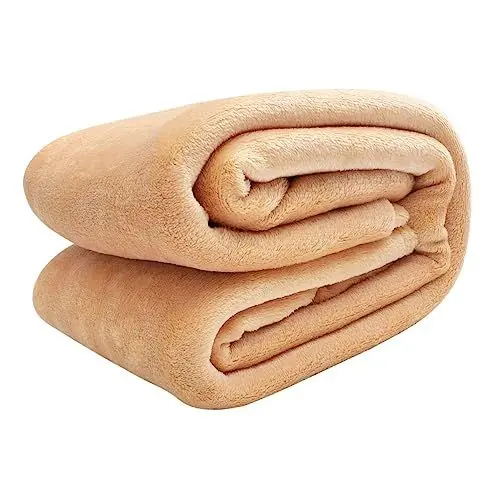 Produktbild: Zerodeko 180x200cm Einfarbige Flanelldecke Aus Korallenvlies Bequeme Leichte Schlafdecke für Das Schlafzimmer