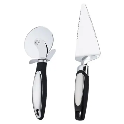 Produktbild: Zerodeko 1 Satz Pizzamesserkombination Tortenmesser Scharfer Mini-zubehör Pizzaschneiderrad Ausstecher Zum Nachtisch Schneidrad Pizza-splitter Pizzarad Metall Schimmel Rostfreier Stahl