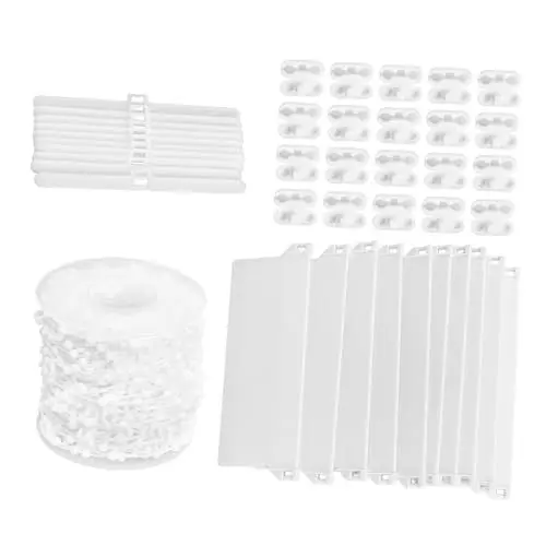 Produktbild: Zerodeko 127 Mm Vertikales Rollo-unterketten- Und Platten-Set Rollo-perlen-verbindungsclips Rollo-gewichtslamellen Inneneinrichtung
