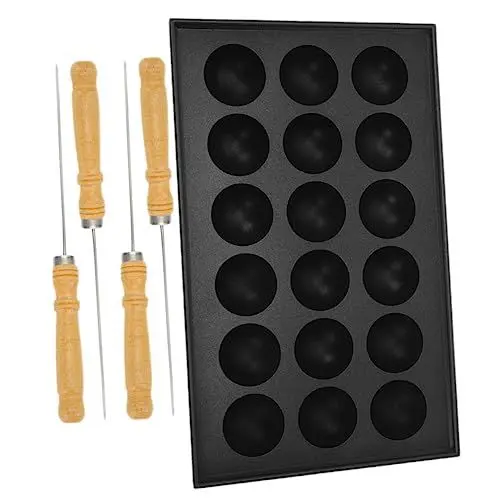 Produktbild: Zerodeko 1 Satz antihaft backblech stainless steel Backblech für Fischbällchen Ei-Backform Eier Backformen Backform für Oktopusbällchen Krakenball-Hersteller Kuchen Pfanne
