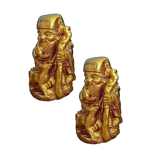 Produktbild: Zerodeko 1 Satz des Wohlstands Fengshui Reichtum Praktische Sandtischfigur CAI Shen-Status Landherr Dekoration Tischdekorationen Aus Sand Sandtischspielzeug Harz Golden 2st