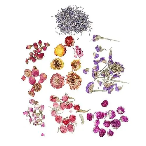 Produktbild: Zerodeko 1 Satz getrocknete Blumen Scrapbook-Materialien Trockenblumen zur Seifenherstellung Dekor natürliches Blumenmaterial getrocknete selber Machen Geprägt Kerze