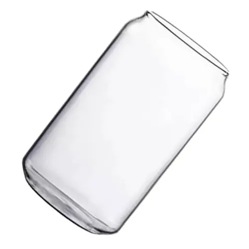Produktbild: Zerodeko 1 Stk Wasserbecher aus Glas Glasbecher Wassergläser klare Gläser Biergläser in Dosenform schnapsgläser Trink Gläser haltbarer Saftbecher stylischer Milchbecher Hohes Borosilikat