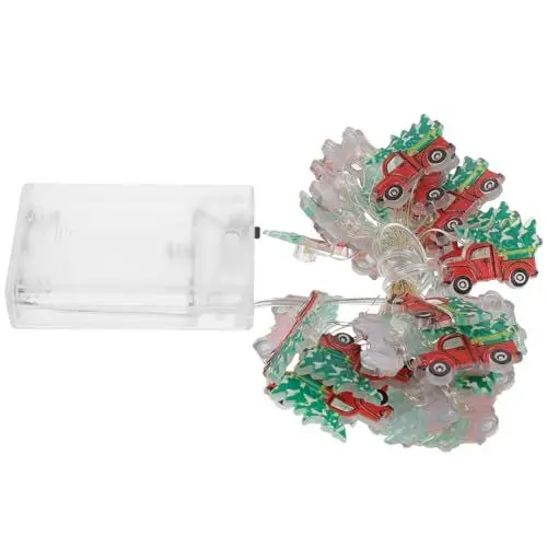 Produktbild: Zerodeko 1 Stück Schnur LKW-Lichterketten Weihnachts-Pickup-Truck-Ornament LKW-Weihnachtsschmuck weihnachtsdeko tannenbaum Weihnachtsbeleuchtung weihnachtsbaumförmige Lichter Pickups