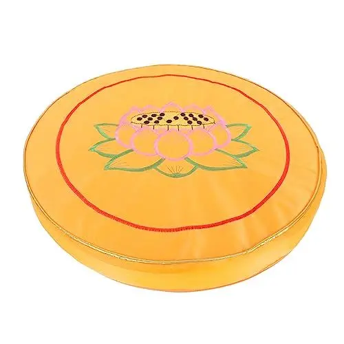 Produktbild: Zerodeko Yoga-zubehör – Tatami-Sitz Rundes Meditations-bodenkissen Boho-Stil Lotus-Druck