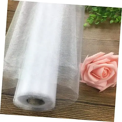Produktbild: Zerodeko 1stk Gaze Selber Machen Transparente Fensterläden Tutu Basteln Rustikale Wohnkultur Hochzeitsvorhänge Gießkanne Zimmerpflanzen Hochzeitsdekoration Stoffband Strauß Bogen Weiß