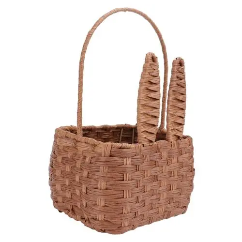 Produktbild: Zerodeko Vielseitiger Picknickkorb-griff Nachgeahmter Rattan-aufbewahrungskörbe Für Outdoor-aktivitäten Aufbewahrung Zu Hause