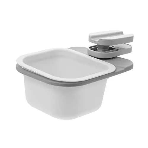 Produktbild: Zerodeko 1 Stück Aufbewahrungsbox-deckel Drehbarer Schreibtisch-mülleimer Für Die Aufbewahrung Diverser Gegenstände Abs-material Weiß/grau Clip-mülleimer