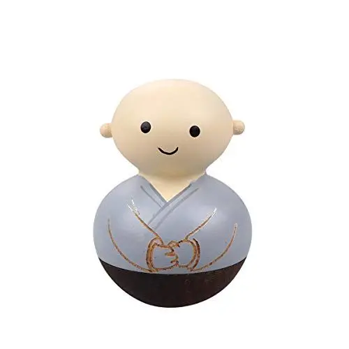 Produktbild: Zerodeko 1stk Tischdekoration Groß Zen-gartendekoration Auto Holz Rolys Polys Spielzeug Buddha- -statuen Kleine Mönchsfigur Miniatur-holzpuppe Wagen Maitreya Baby Hölzern