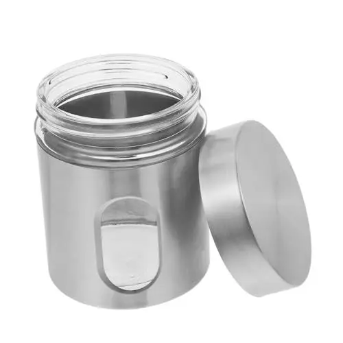 Produktbild: Zerodeko Platzsparender 600 Ml Kaffee-verschlussbehälter Aus Glas Und Edelstahl Vorratsbehälter Für Tee Und Salz Unverzichtbar Für Die Küche Zu Hause