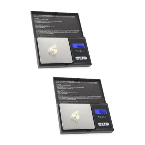 Produktbild: Zerodeko 2 Stücke Digitale Schmuckwaage 0 01g Hintergrundbeleuchtung Mini Elektronische Waage Für Shop Digitale Schmuckwaage Gramm
