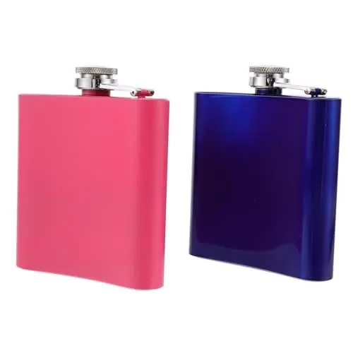 Produktbild: Zerodeko 2St Flaschen für Spirituosen für Männer Schnapsflasche aus Metall Alkohol Whisky-Dekanter Edelstahlkolben Schnapsflasche zum Camping Tasche Krug Weinflasche Mann Container
